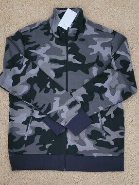 Men's Camouflage Performance Zip Jacket - Gray/Black